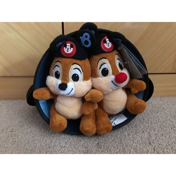 NEW Disney 2018 Chip and Dale Chipmunks Cute Ear Hat Plushies NWT ASAP Shipping - Picture 5 of 12
